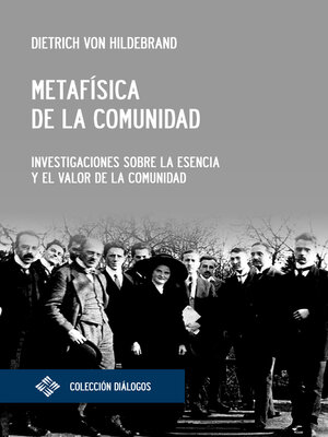 cover image of Metafísica de la comunidad